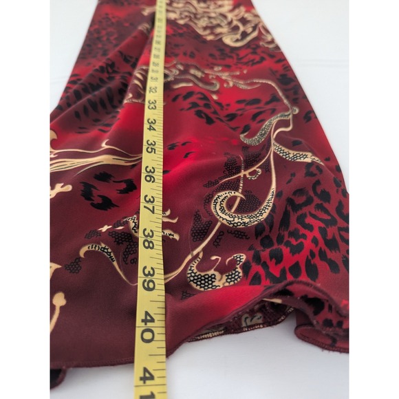 La Belle Vintage Babydoll Burgundy Asian Inspired Midi Dress Whimsigoth Size S - Picture 7 of 8